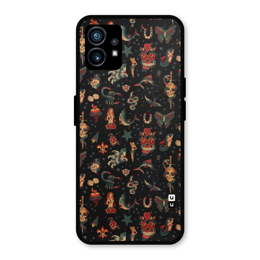 Dark Pattern Metal Back Case for Nothing Phone 1