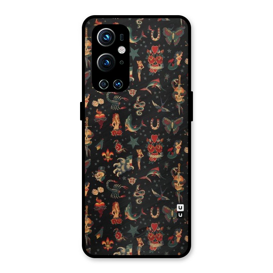 Dark Pattern Metal Back Case for OnePlus 9 Pro