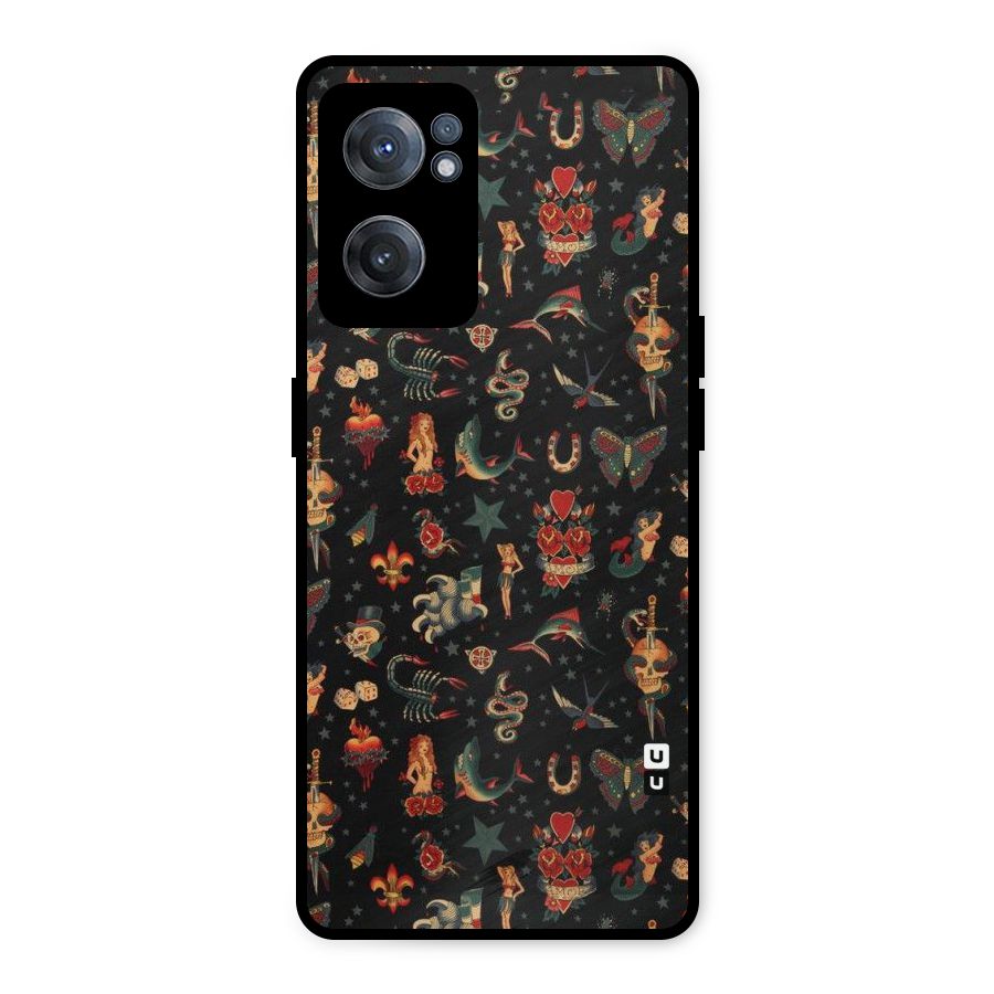 Dark Pattern Metal Back Case for OnePlus Nord CE 2 5G