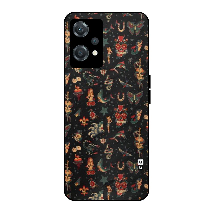 Dark Pattern Metal Back Case for OnePlus Nord CE 2 Lite 5G