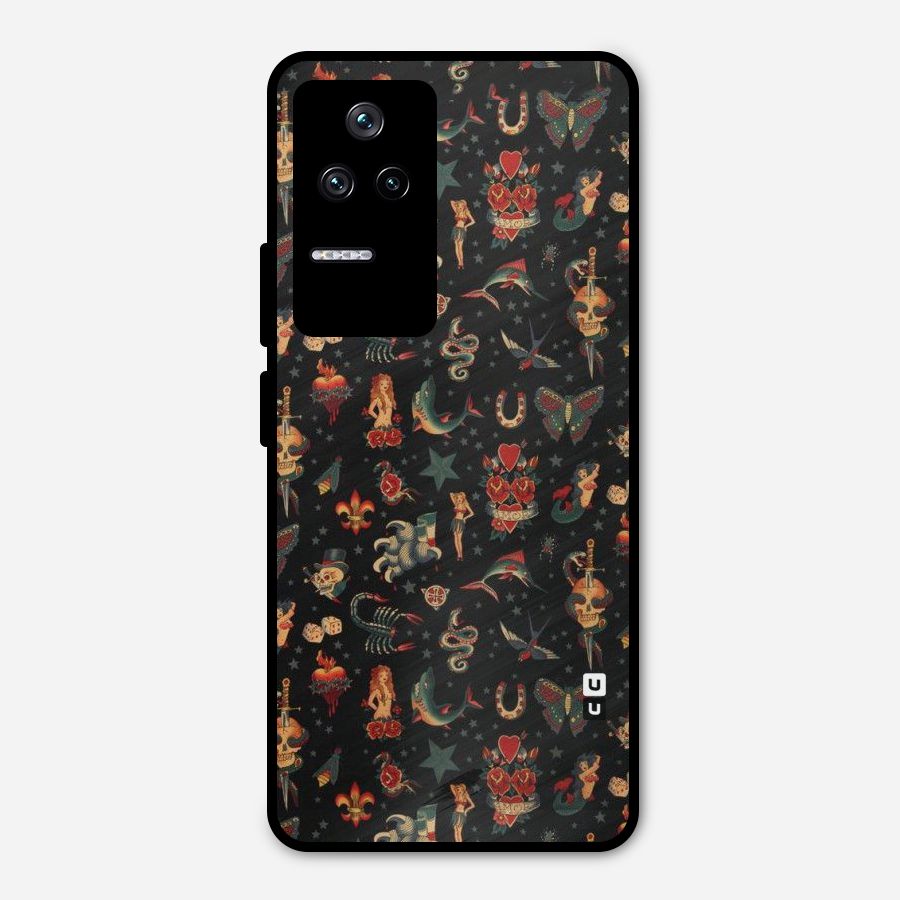 Dark Pattern Metal Back Case for Poco F4 5G