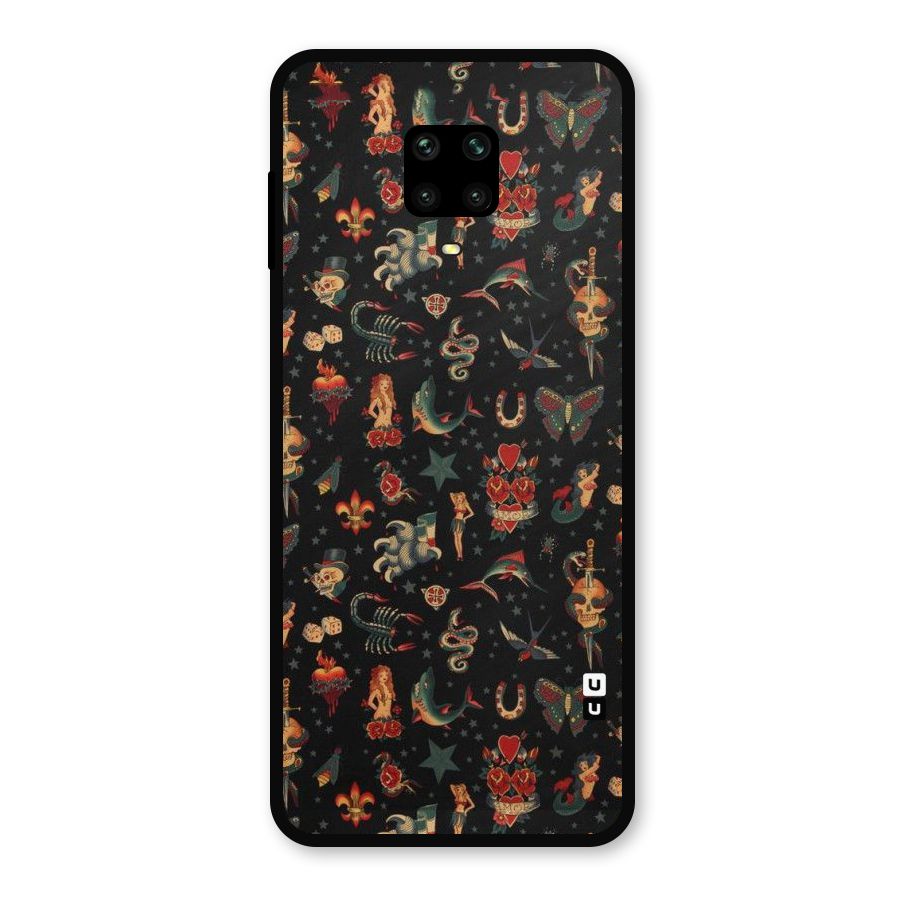 Dark Pattern Metal Back Case for Poco M2 Pro