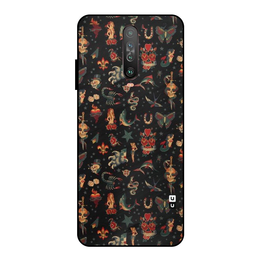 Dark Pattern Metal Back Case for Poco X2