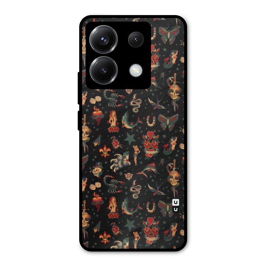 Dark Pattern Metal Back Case for Poco X6