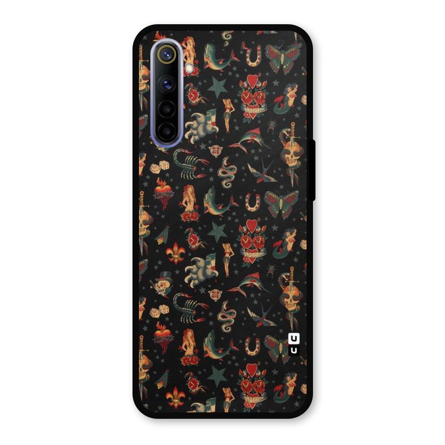 Dark Pattern Metal Back Case for Realme 6