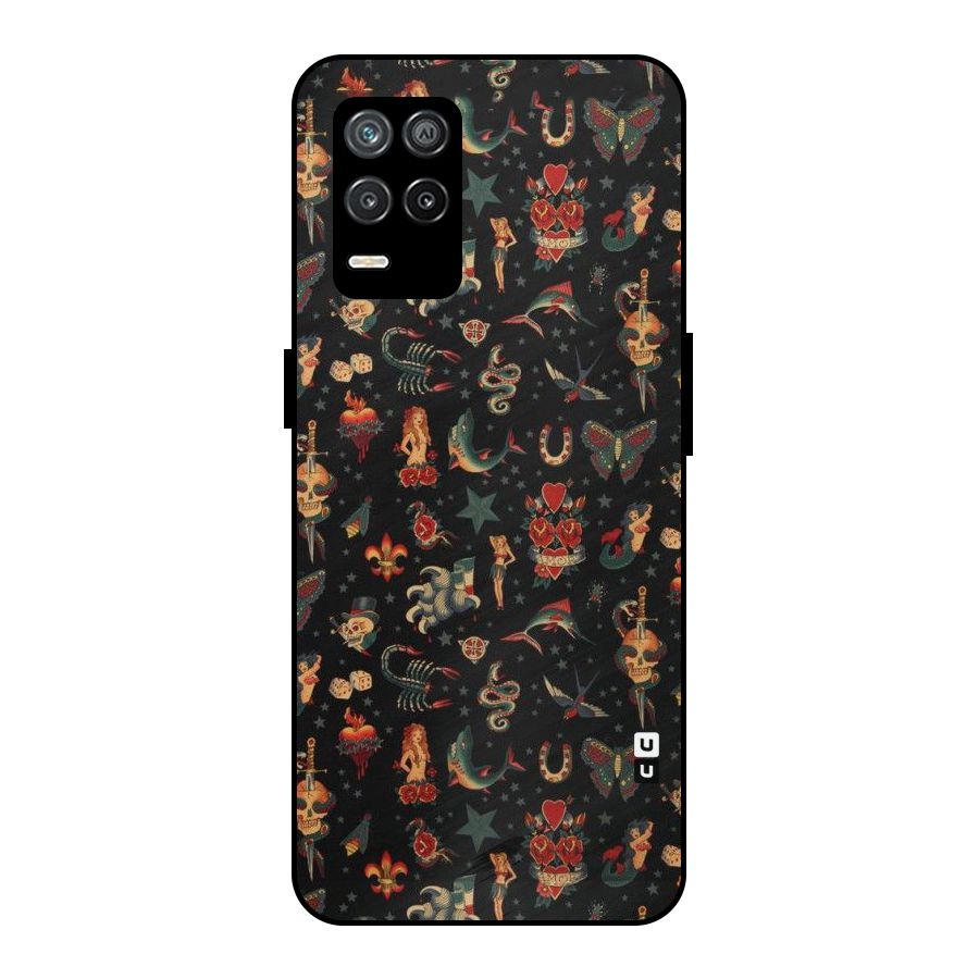 Dark Pattern Metal Back Case for Realme 8 5G