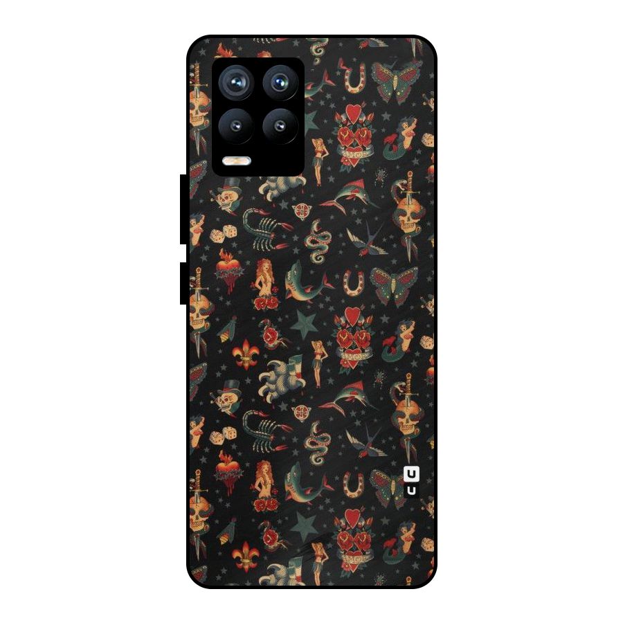 Dark Pattern Metal Back Case for Realme 8 Pro