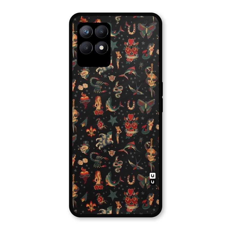 Dark Pattern Metal Back Case for Realme 8i