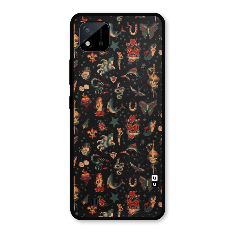 Dark Pattern Metal Back Case for Realme C11 2021