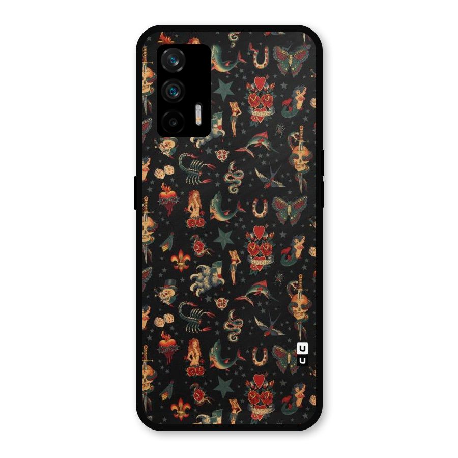 Dark Pattern Metal Back Case for Realme GT 5G