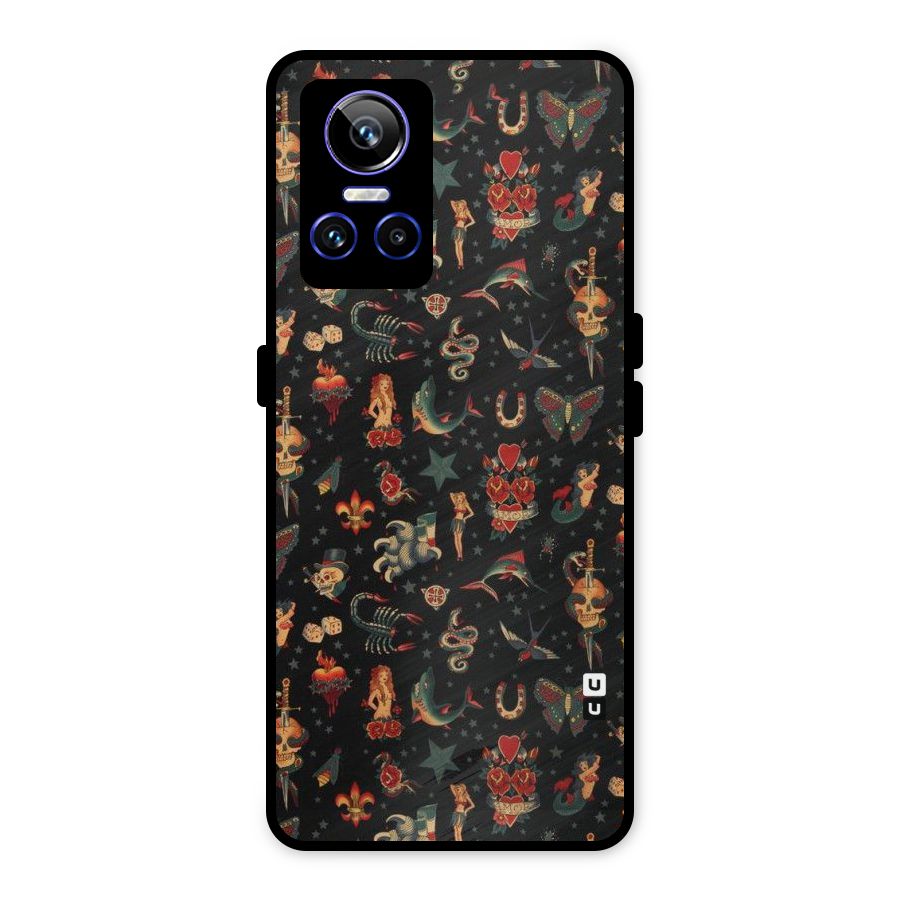 Dark Pattern Metal Back Case for Realme GT Neo 3