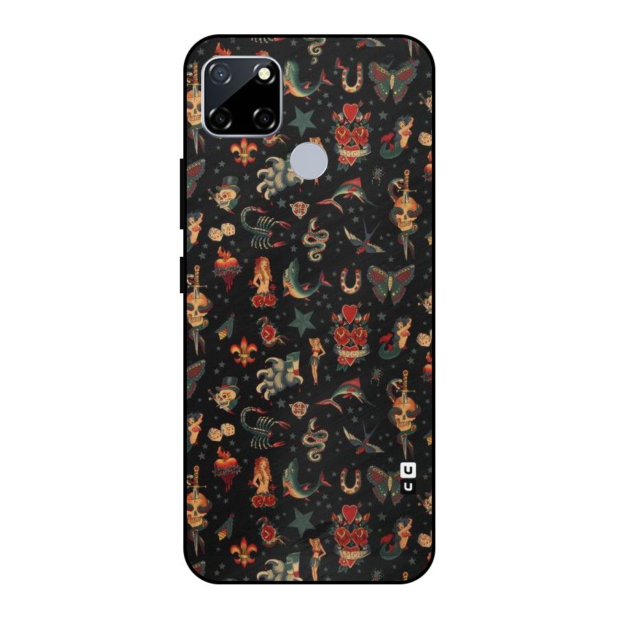 Dark Pattern Metal Back Case for Realme Narzo 20