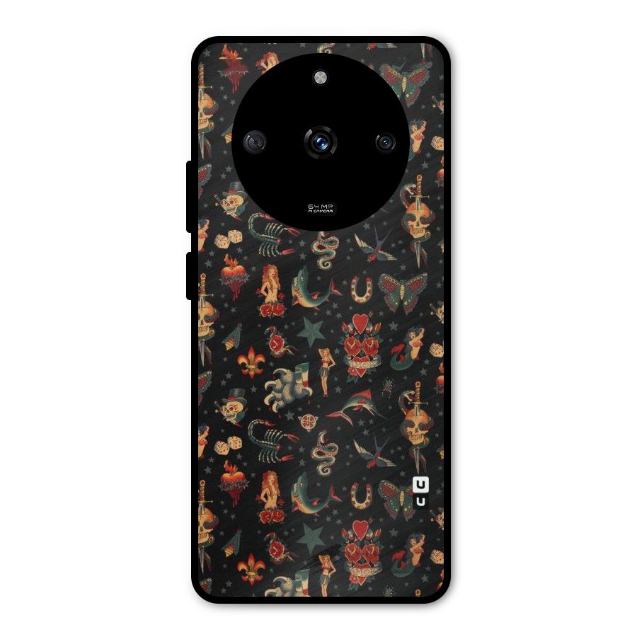 Dark Pattern Metal Back Case for Realme Narzo 60 5G