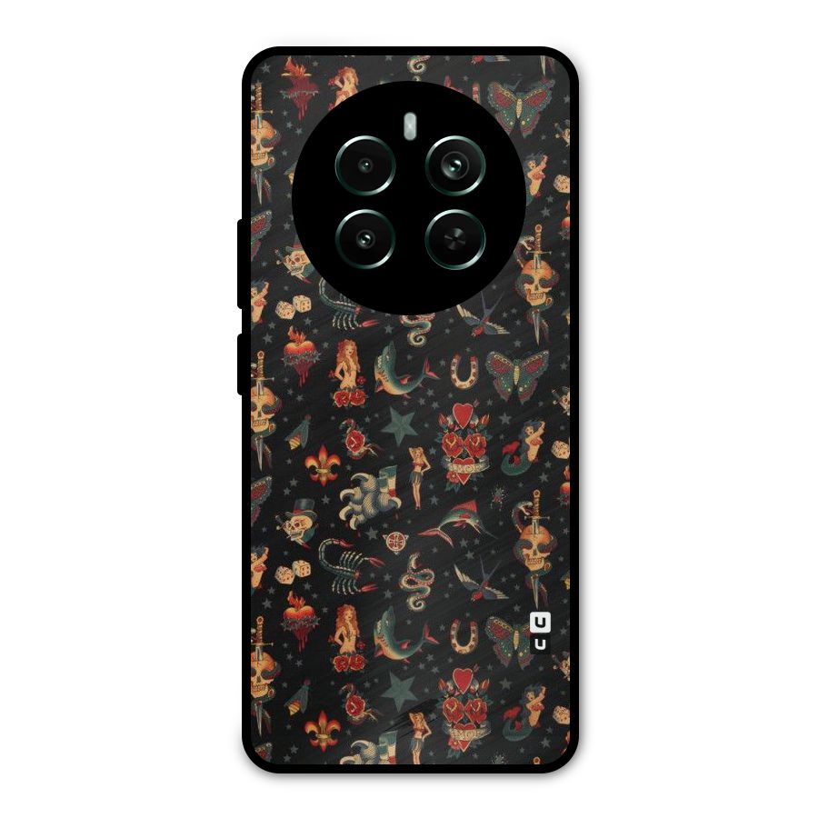 Dark Pattern Metal Back Case for Realme Narzo 70 Pro