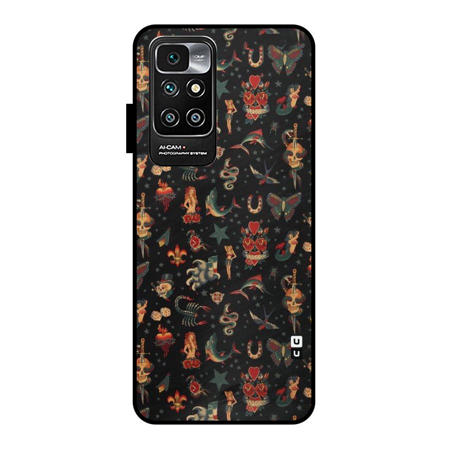 Dark Pattern Metal Back Case for Redmi 10 Prime