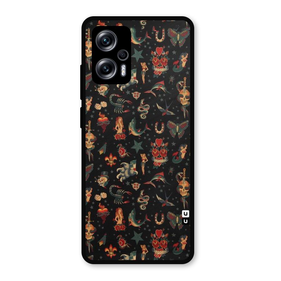 Dark Pattern Metal Back Case for Redmi K50i