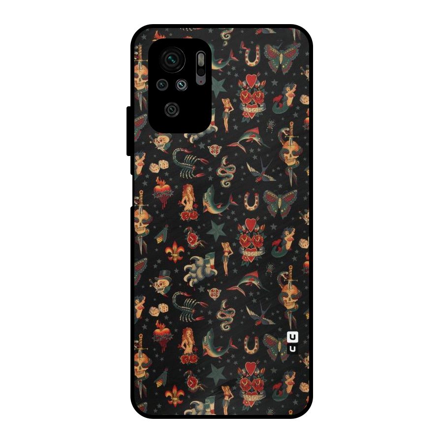 Dark Pattern Metal Back Case for Redmi Note 10S
