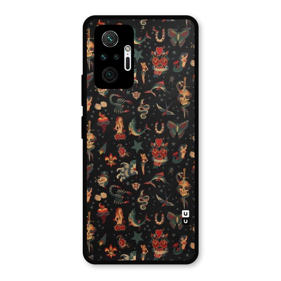 Dark Pattern Metal Back Case for Redmi Note 10 Pro