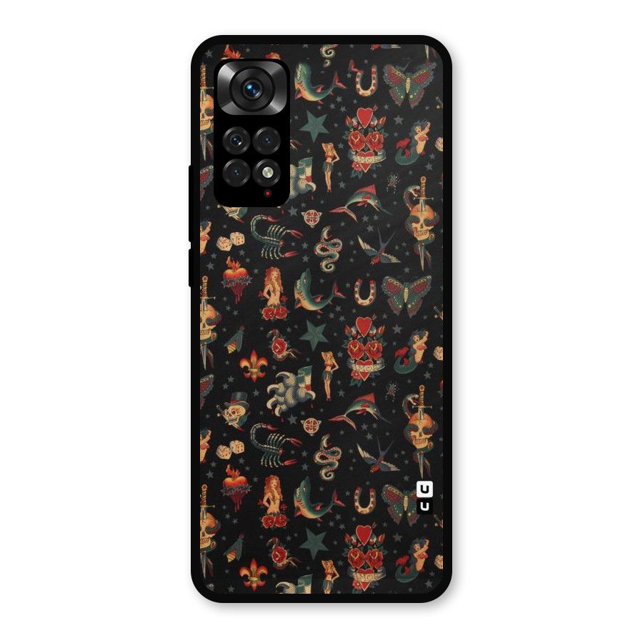 Dark Pattern Metal Back Case for Redmi Note 11s