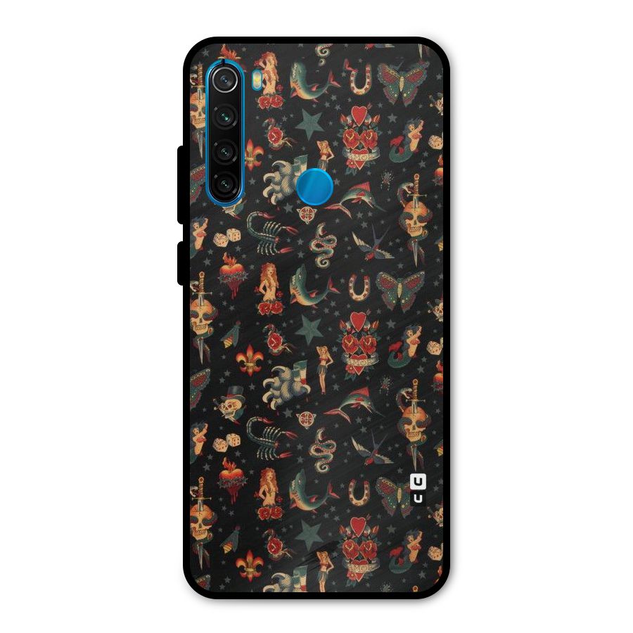 Dark Pattern Metal Back Case for Redmi Note 8