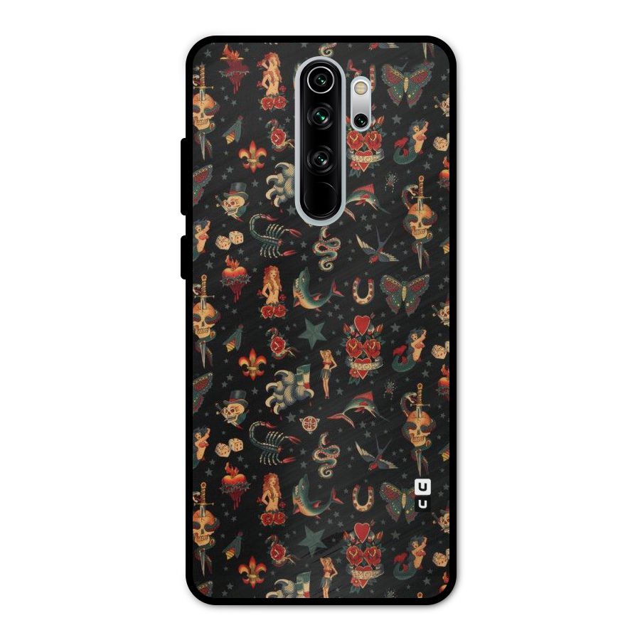 Dark Pattern Metal Back Case for Redmi Note 8 Pro
