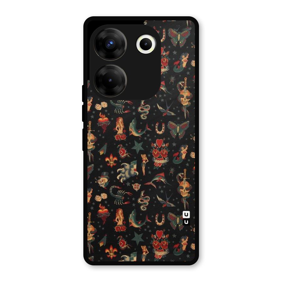 Dark Pattern Metal Back Case for Tecno Camon 20