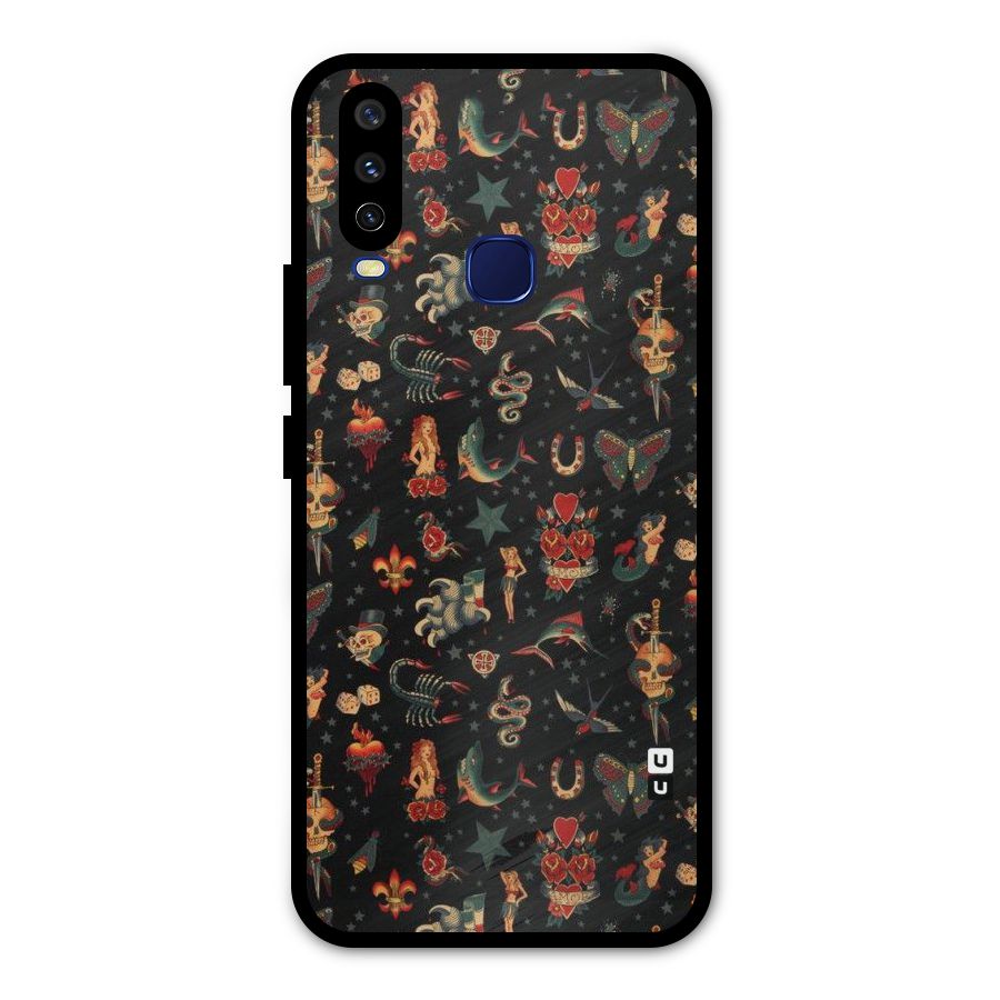 Dark Pattern Metal Back Case for Vivo V17
