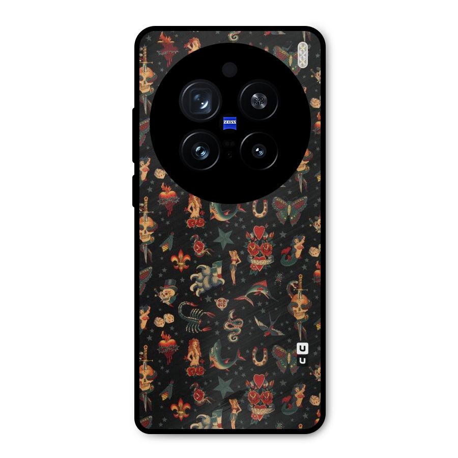 Dark Pattern Metal Back Case for Vivo X200 Pro