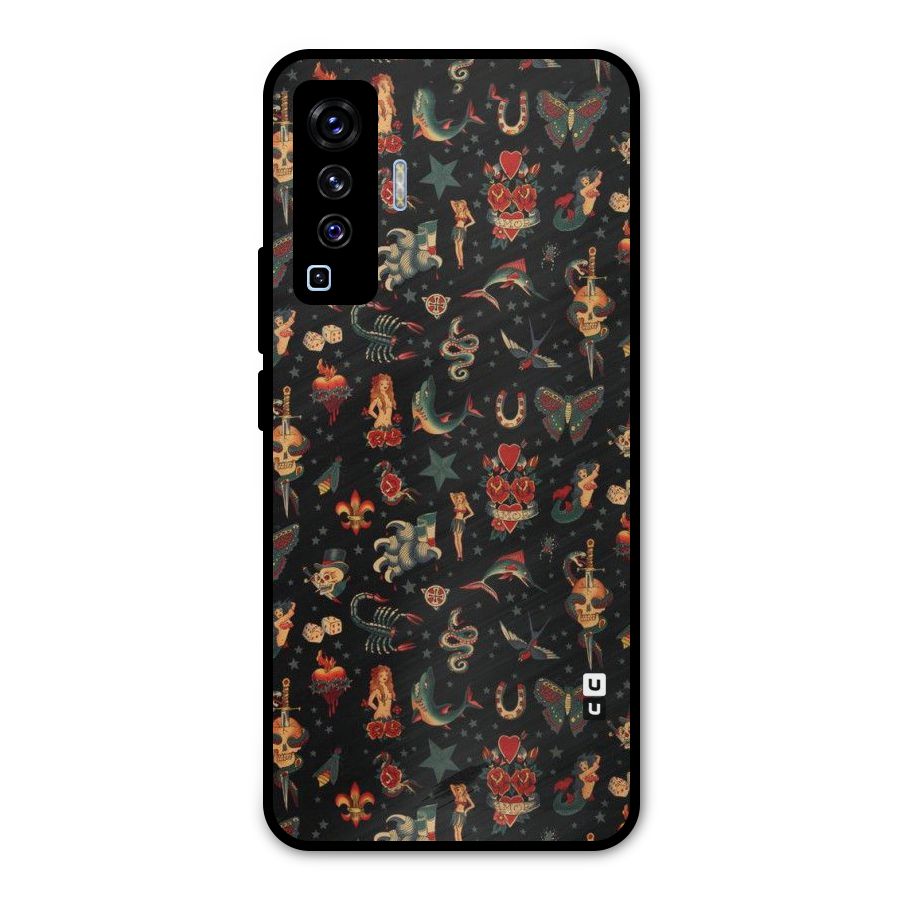 Dark Pattern Metal Back Case for Vivo X50