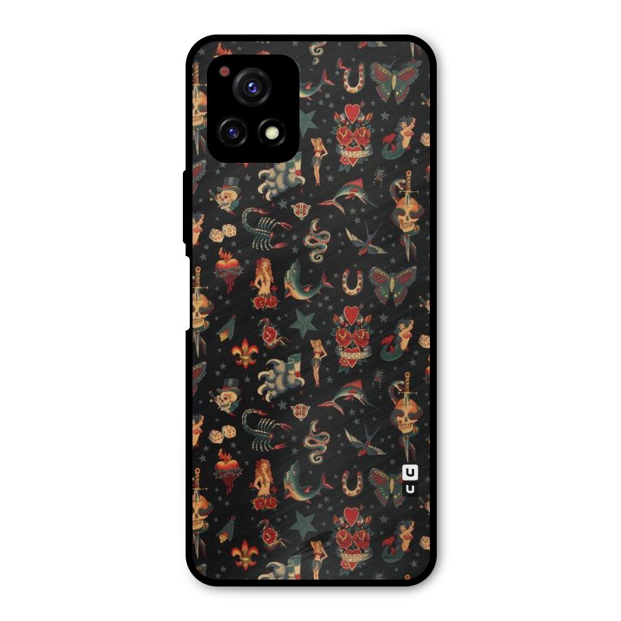 Dark Pattern Metal Back Case for Vivo Y72 5G