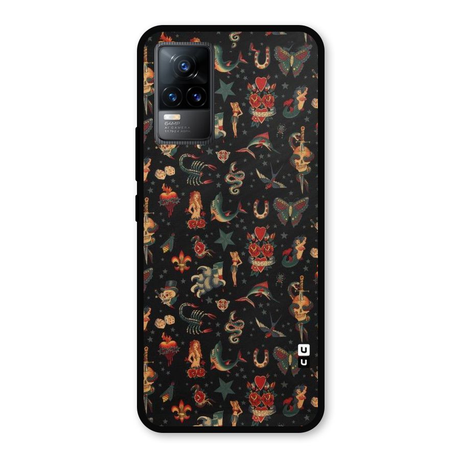 Dark Pattern Metal Back Case for Vivo Y73