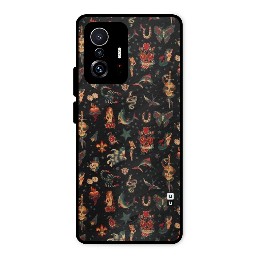 Dark Pattern Metal Back Case for Xiaomi 11T Pro