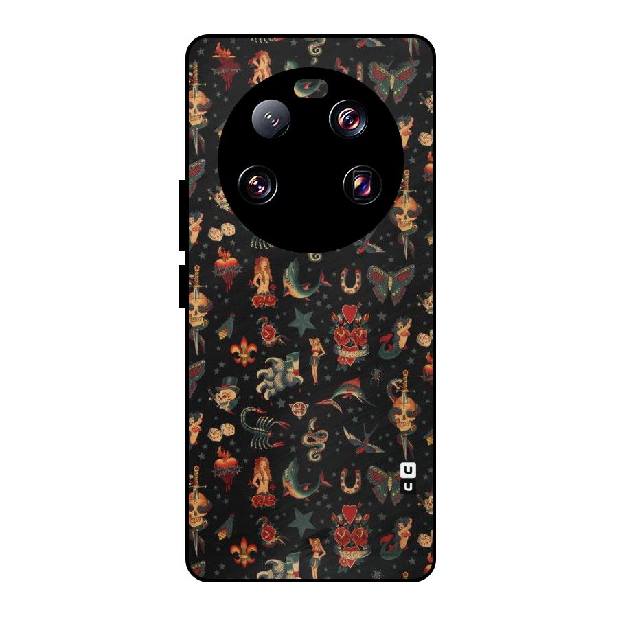 Dark Pattern Metal Back Case for Xiaomi 13 Ultra