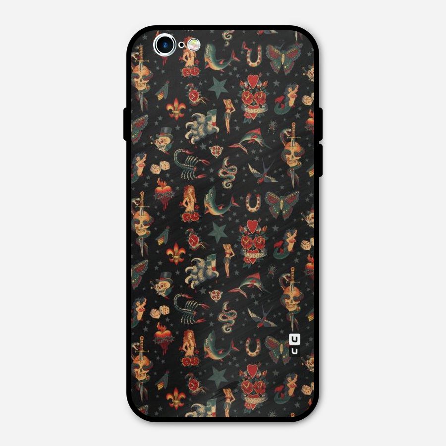 Dark Pattern Metal Back Case for iPhone 6 6s