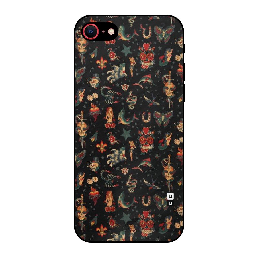 Dark Pattern Metal Back Case for iPhone 7