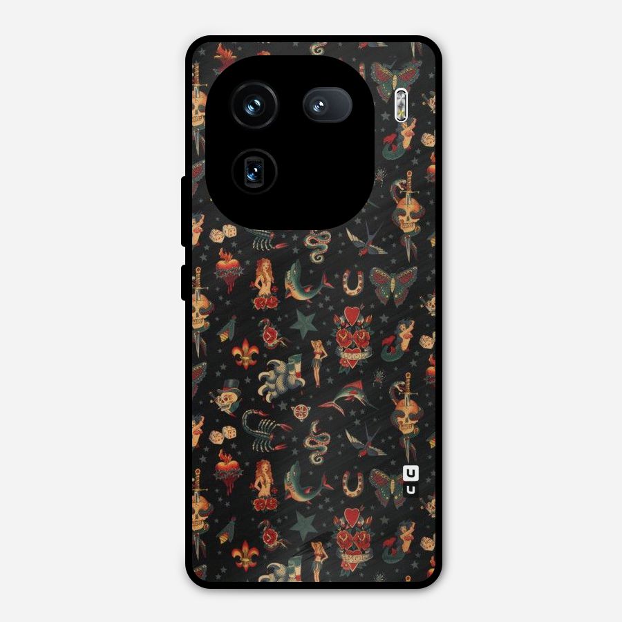 Dark Pattern Metal Back Case for iQOO 12