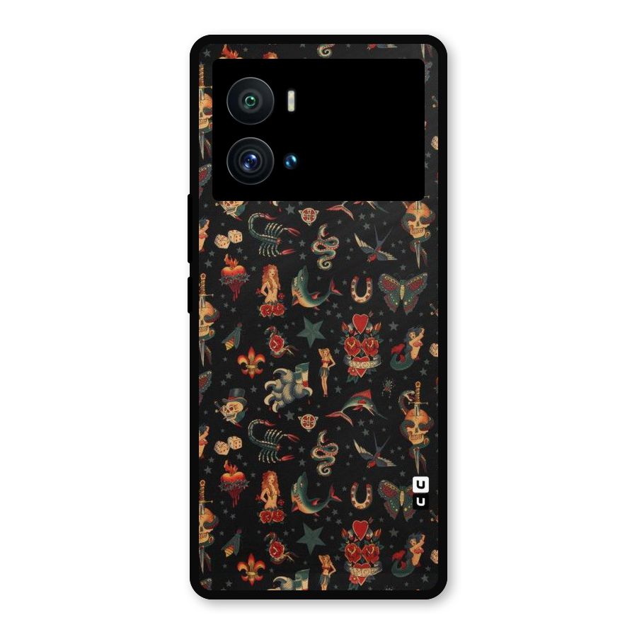 Dark Pattern Metal Back Case for iQOO 9 Pro