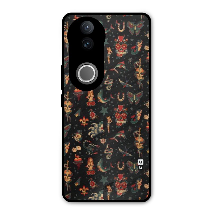 Dark Pattern Metal Back Case for iQOO Z10R