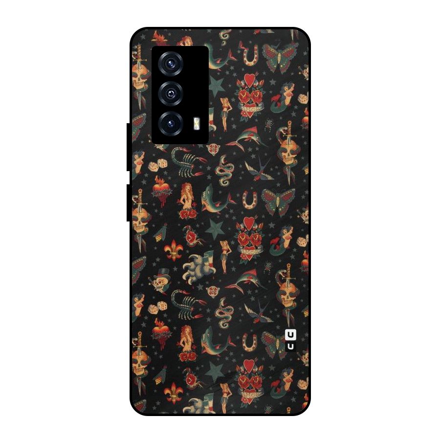 Dark Pattern Metal Back Case for iQOO Z5