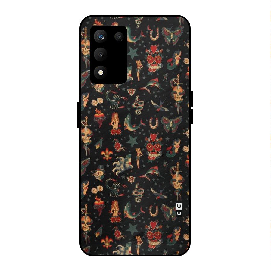 Dark Pattern Metal Back Case for realme 9 5G SE