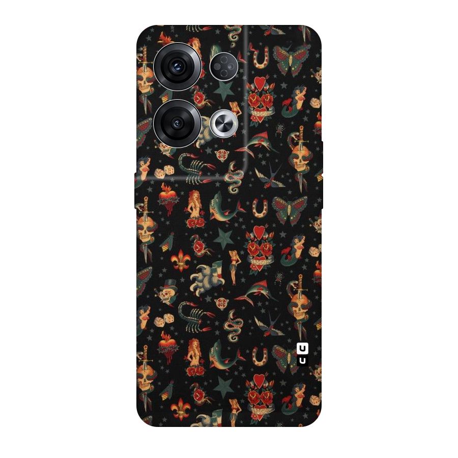 Dark Pattern Original Polycarbonate Back Case for Oppo Reno8 Pro 5G