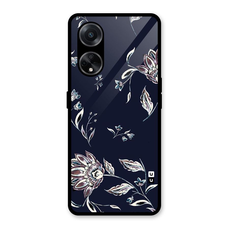 Dark Petals Glass Back Case for Oppo F23