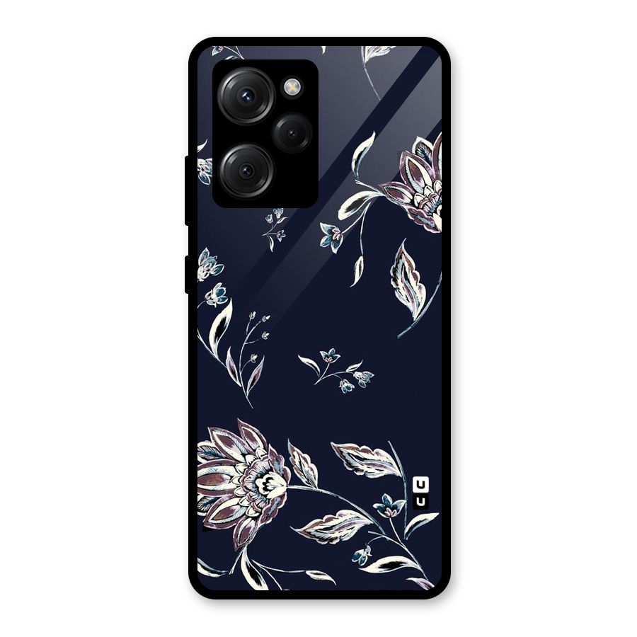 Dark Petals Glass Back Case for Poco X5 Pro