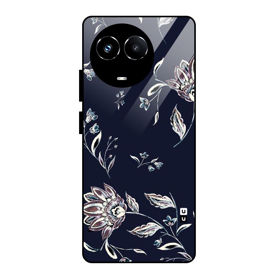 Dark Petals Glass Back Case for Realme Narzo 60X