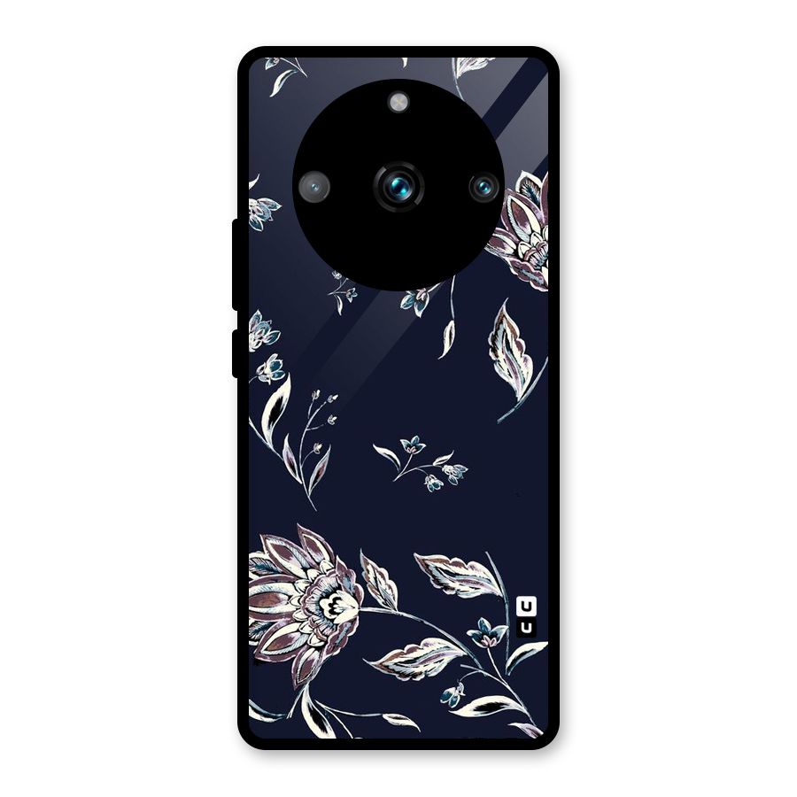 Dark Petals Glass Back Case for Realme Narzo 60 Pro