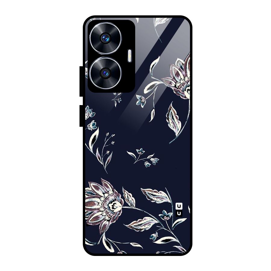 Dark Petals Glass Back Case for Realme Narzo N55