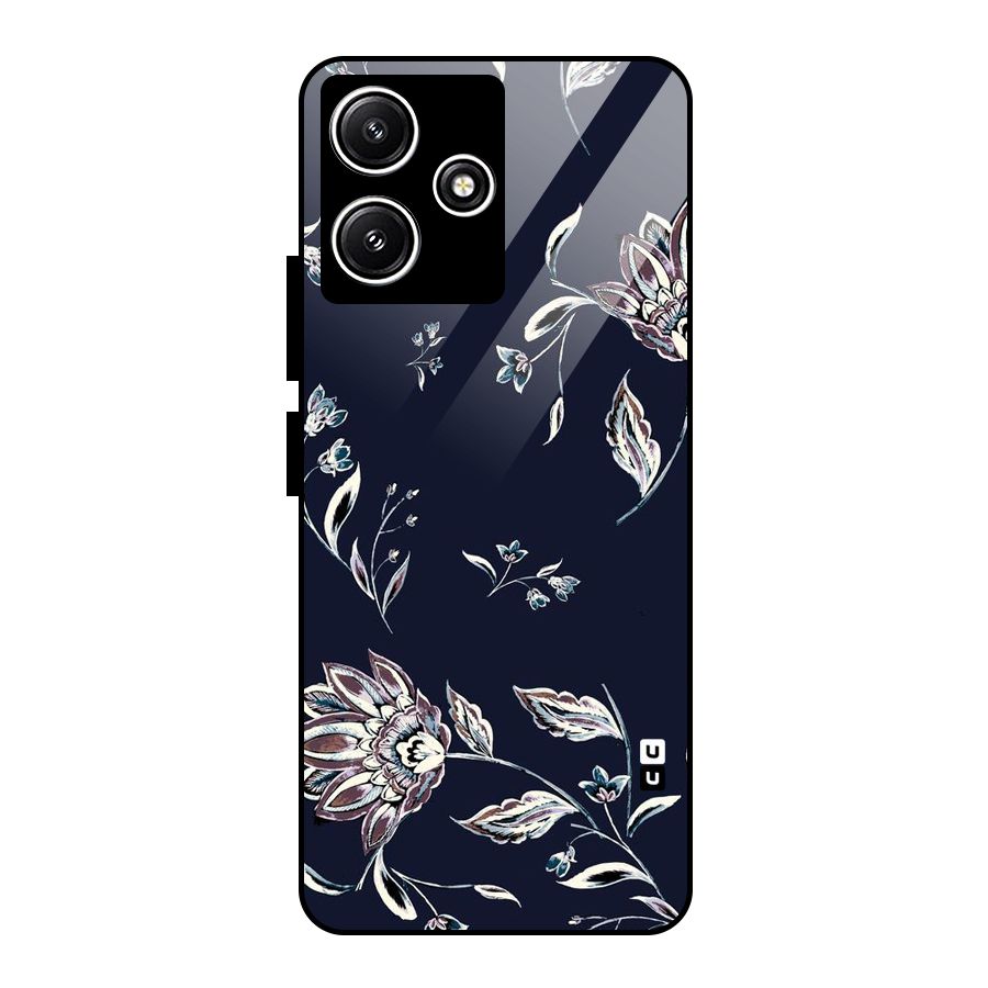 Dark Petals Glass Back Case for Redmi 12 5G
