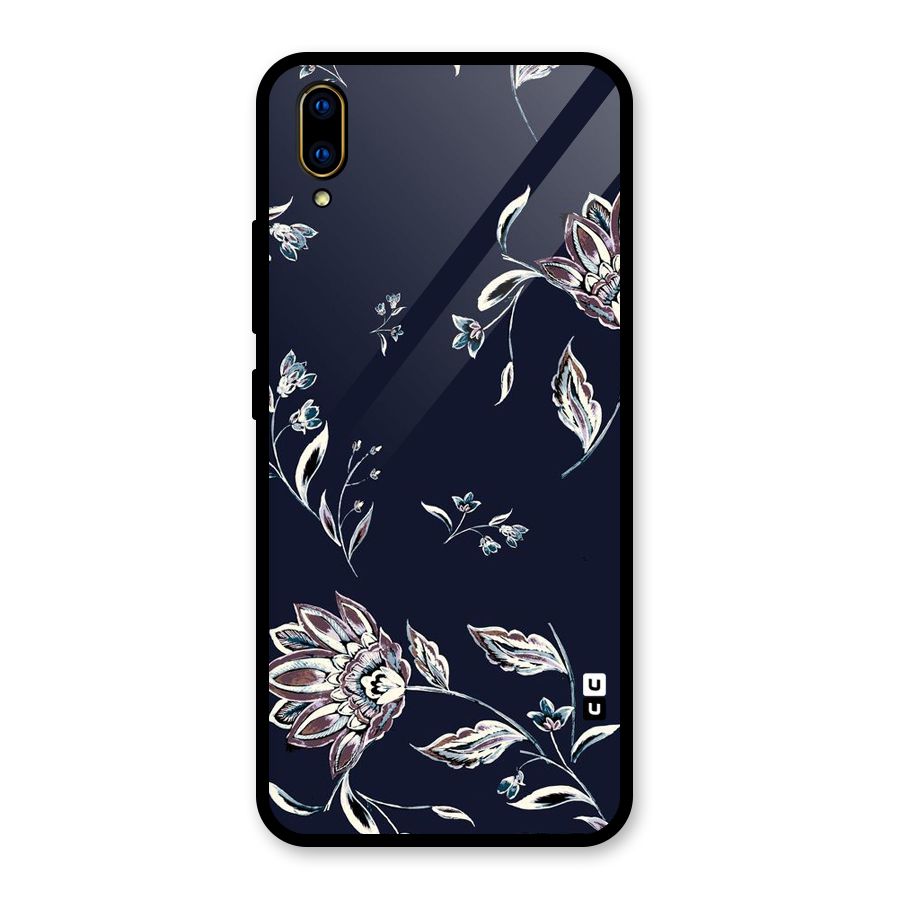 Dark Petals Glass Back Case for Vivo V11 Pro