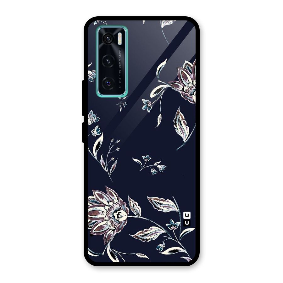 Dark Petals Glass Back Case for Vivo V20 SE