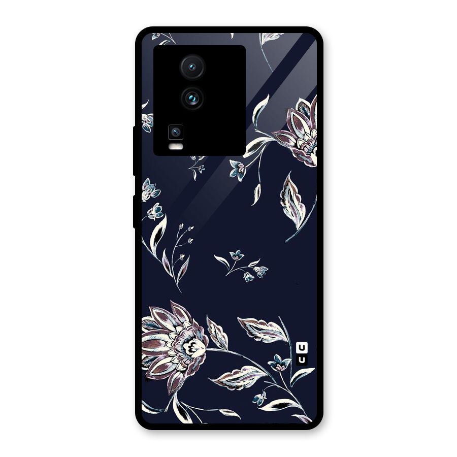 Dark Petals Glass Back Case for Vivo iQOO Neo 7 Pro